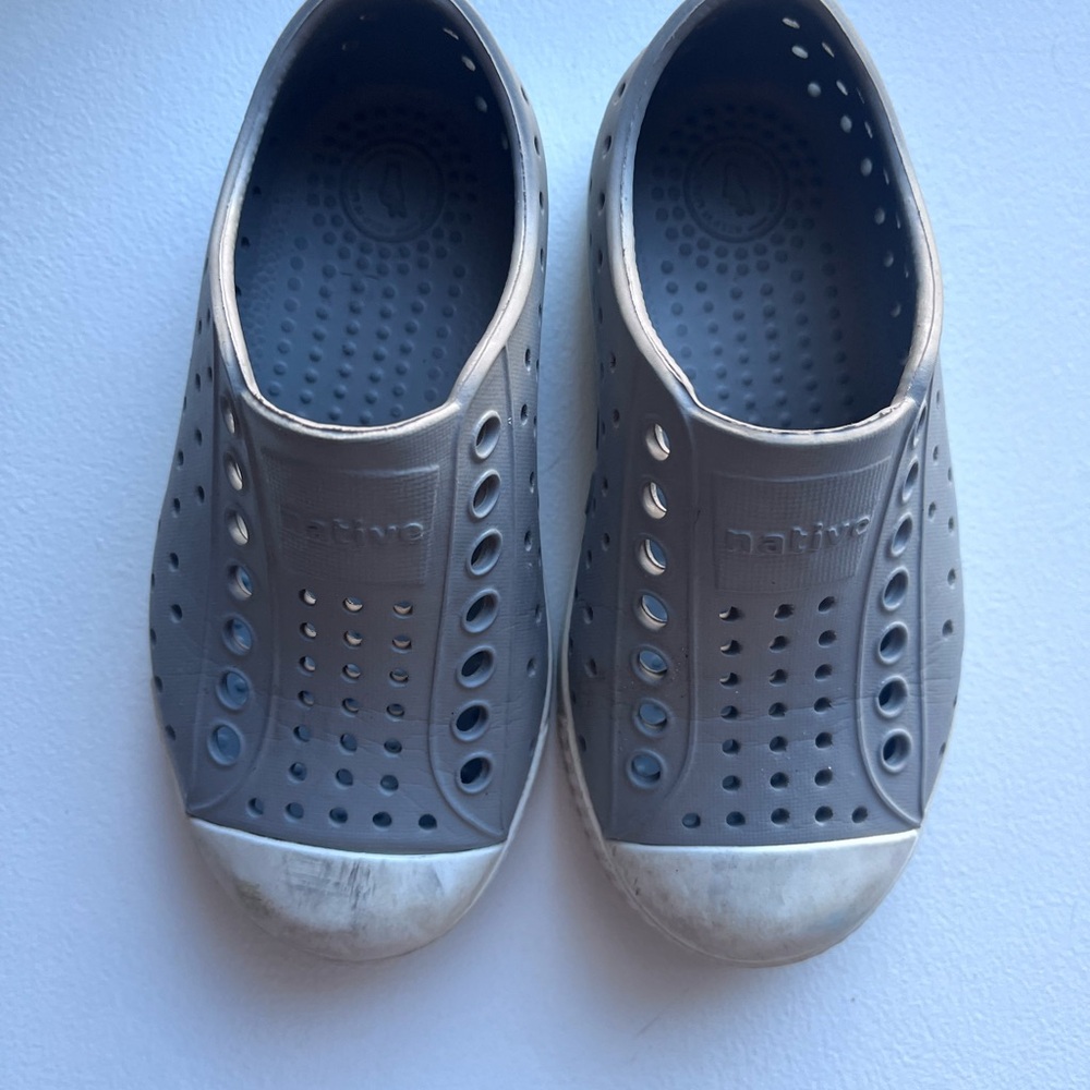 Native Charcoal Perforated Slip-Ons